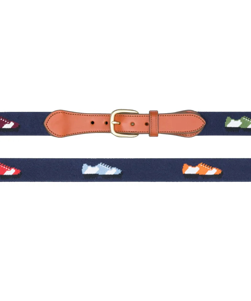 LOLONG Golf Men's Golf Shoes Needle Point Belt - Navy