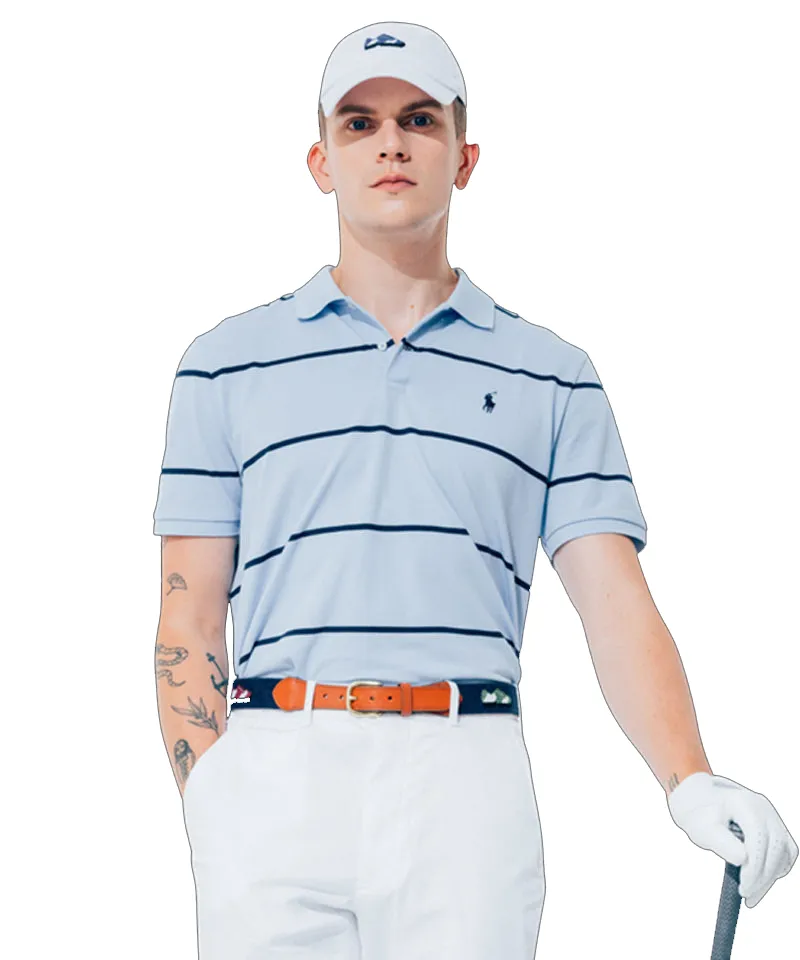 LOLONG Golf Men's Golf Shoes Needle Point Belt - Navy