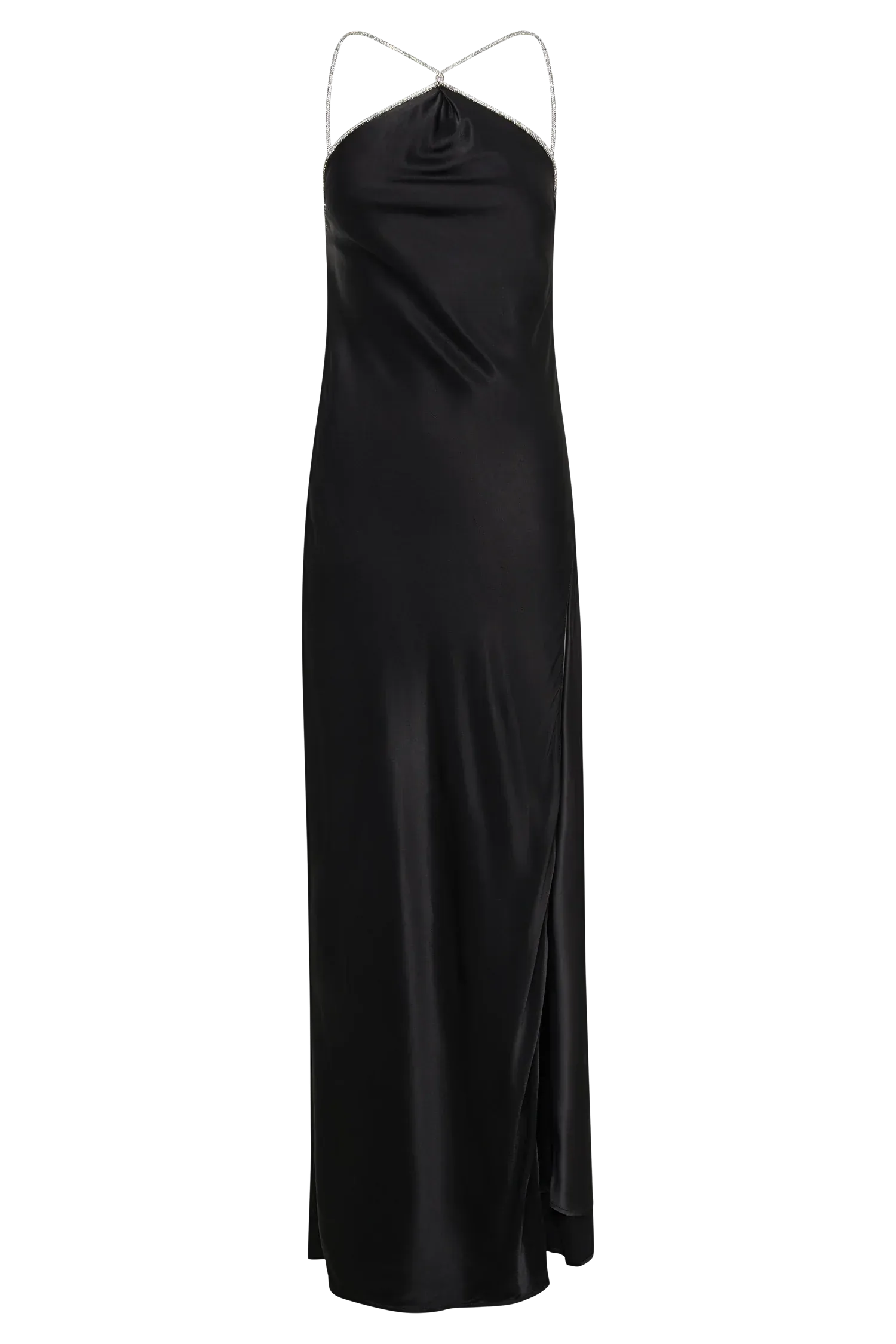 Louise Diamante Rope Maxi Dress - Black