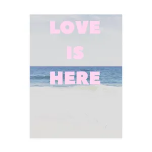 Love Is Here Beach Vertical Art Print