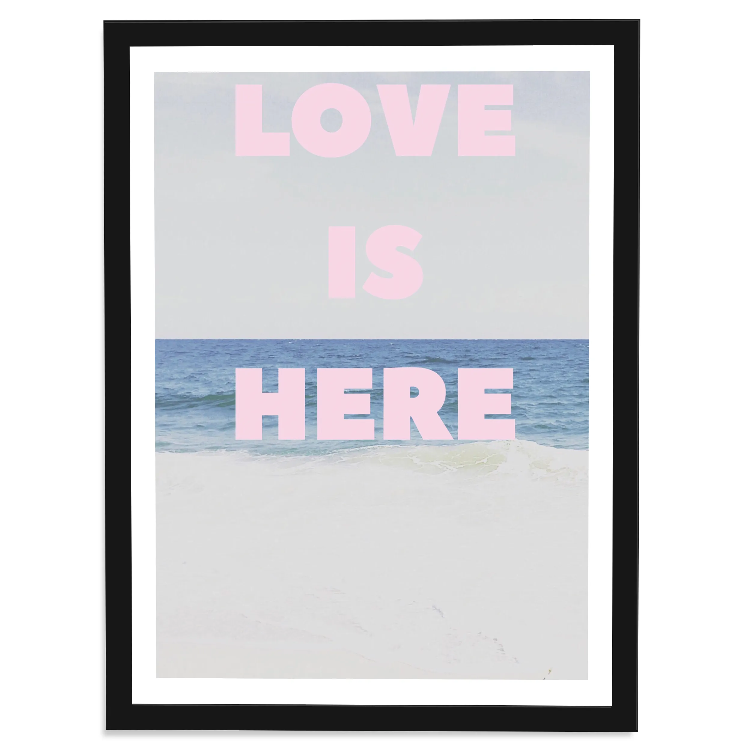 Love Is Here Beach Vertical Art Print