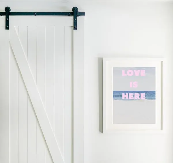 Love Is Here Beach Vertical Art Print