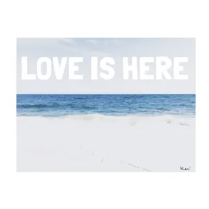 Love Is Here Beach - White Horizontal Art Print