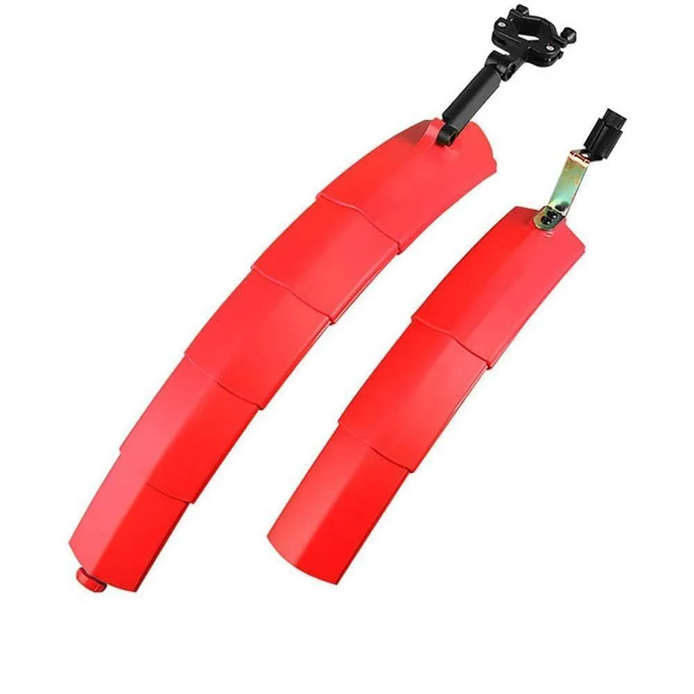 Luminous retractable front and rear bicycle fenders