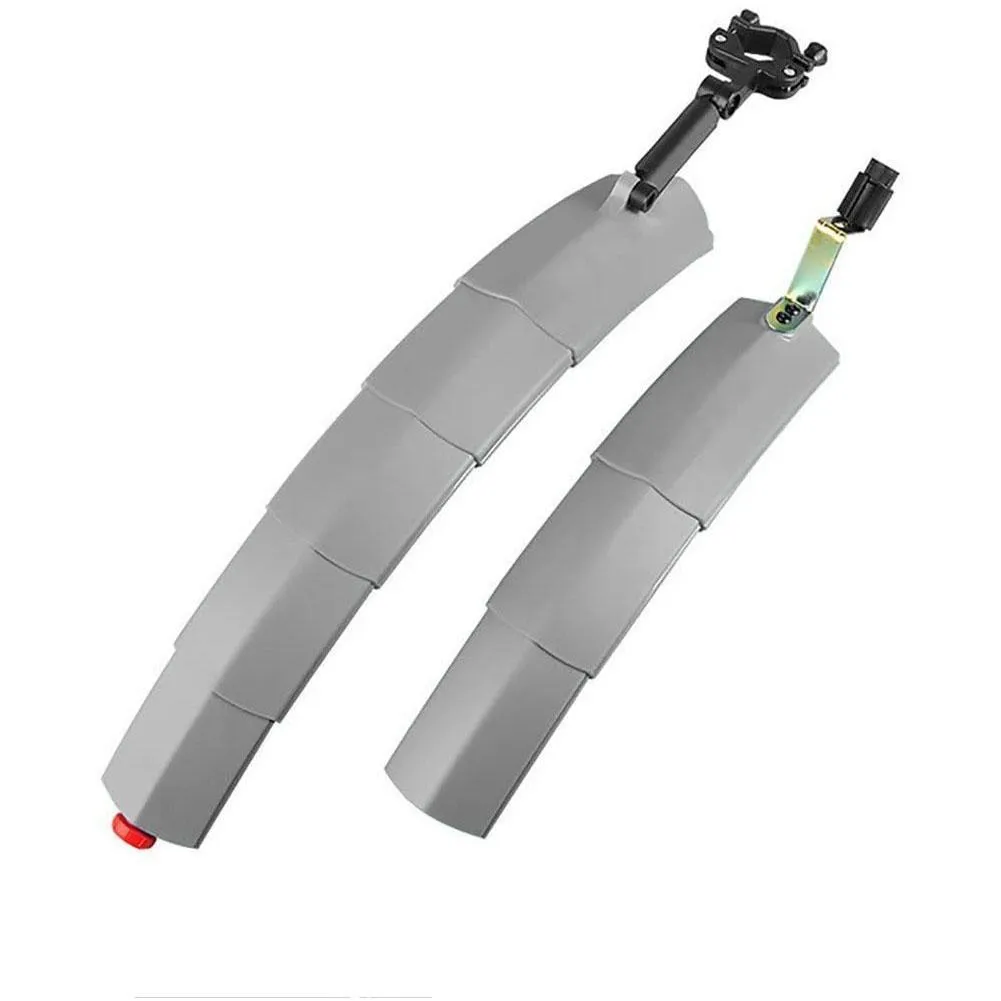 Luminous retractable front and rear bicycle fenders