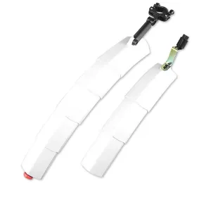 Luminous retractable front and rear bicycle fenders