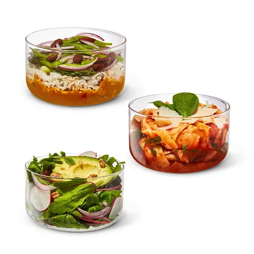 Lunch bowl Glass Black Blum 750 ml Granit GR-LB-L015