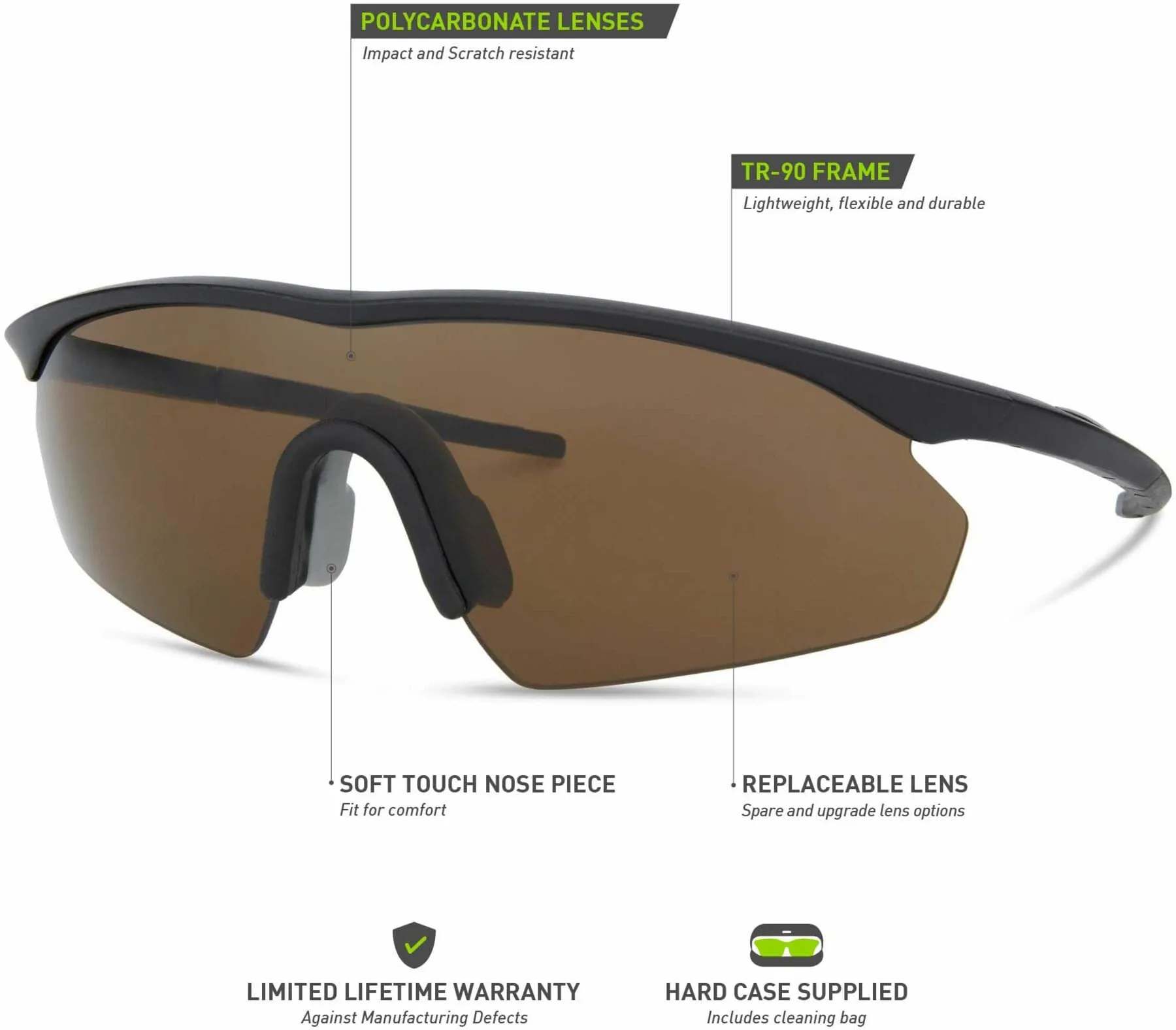 Madison D'Arcs Cycling Sunglasses - Black