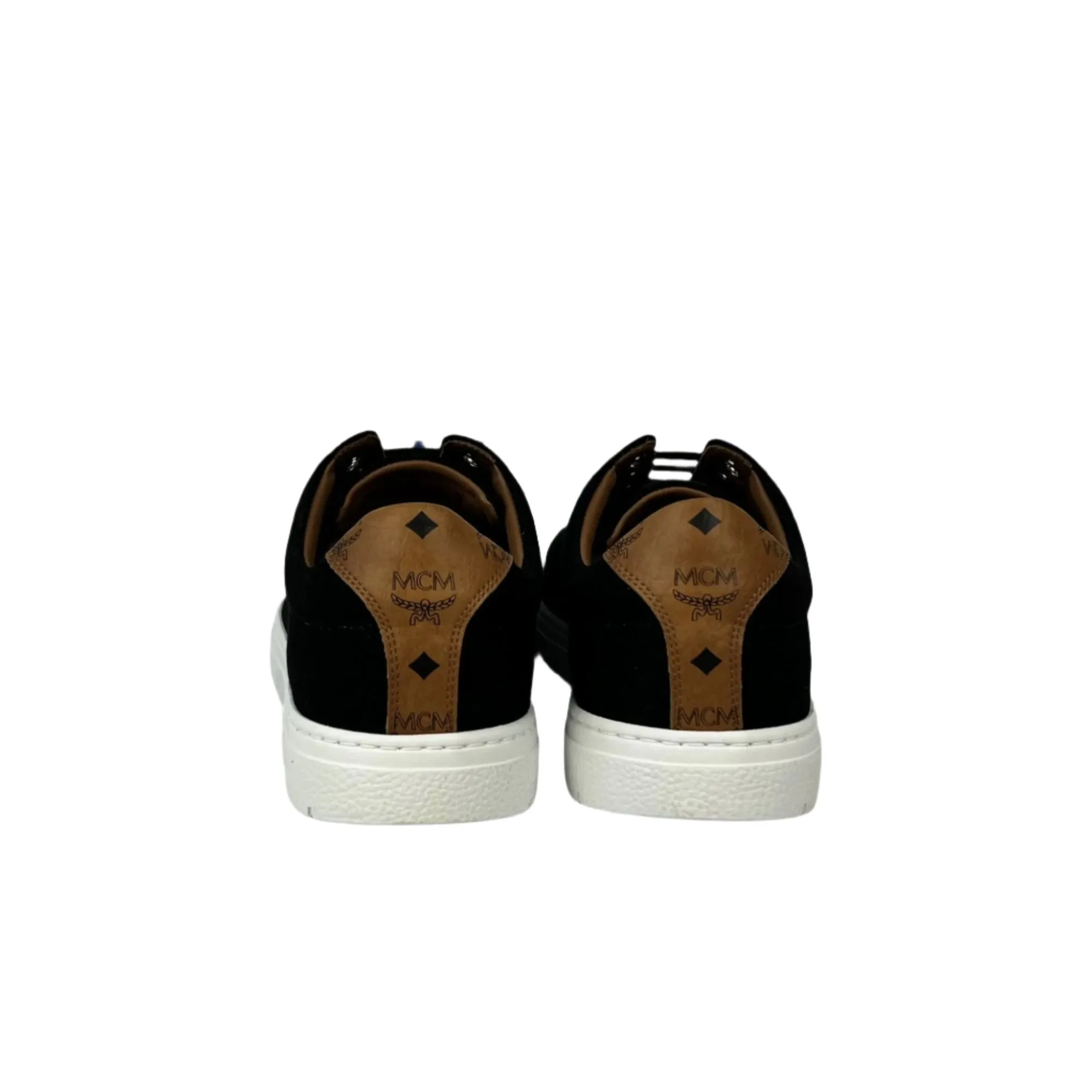MCM LT Terrain Derby Black Cotton Canvas Sneakers