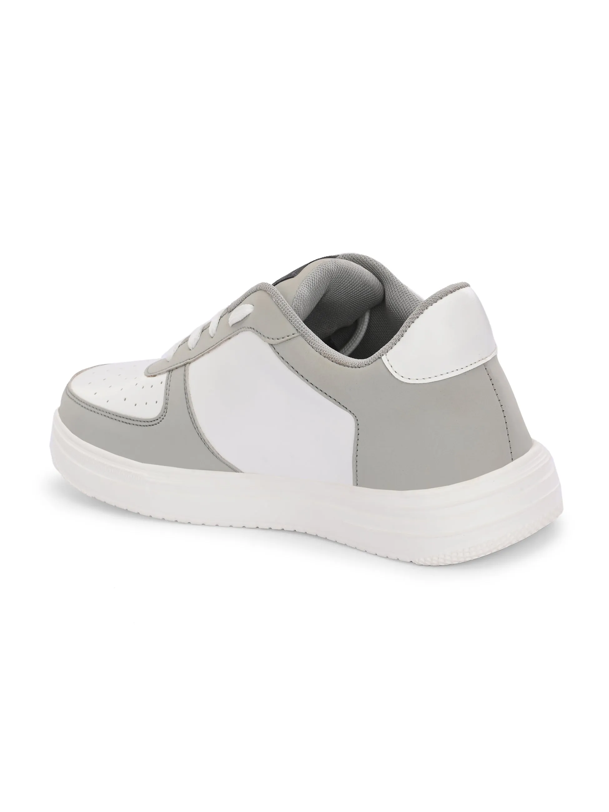 Men Solid Lace Up Sneakers
