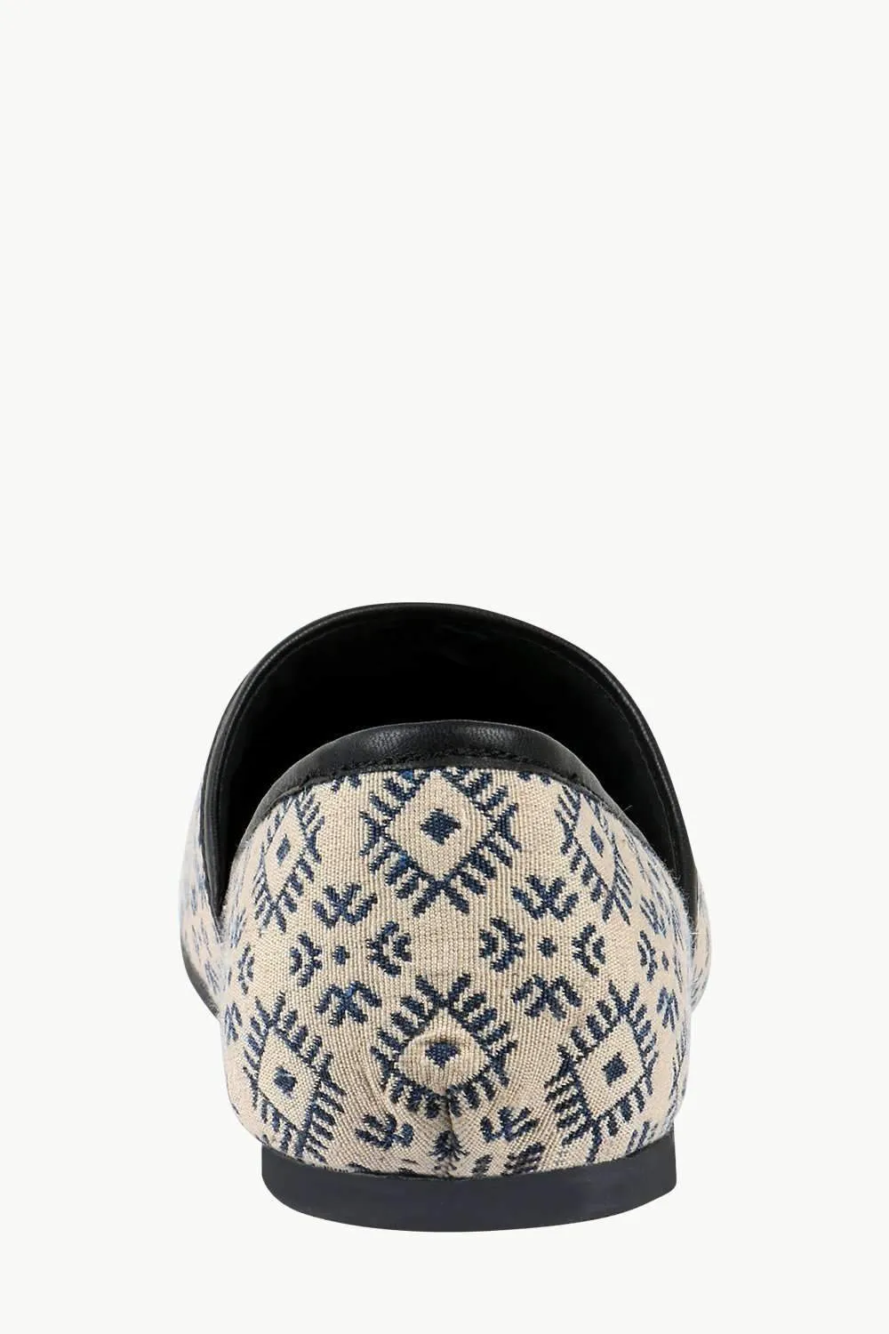 Men's Beige Jacquard Slip-On Juttis