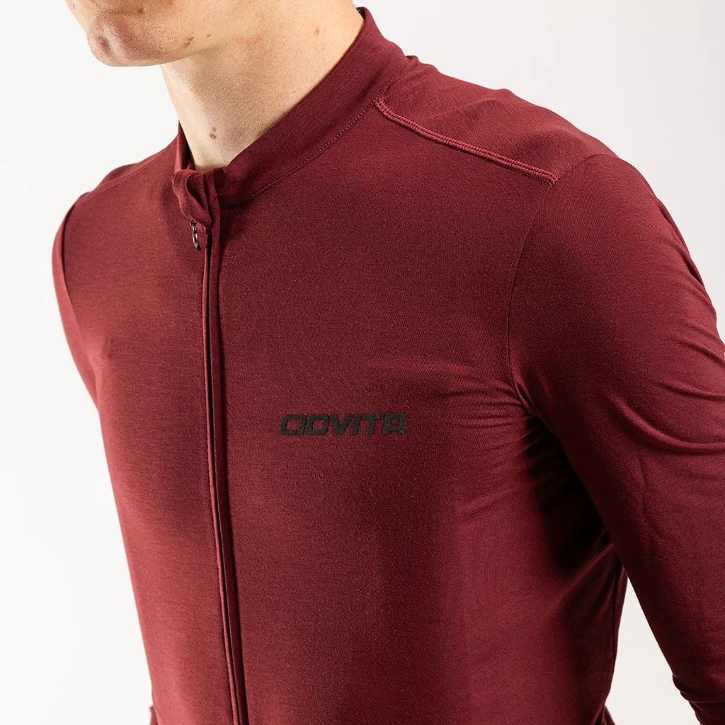 Men's Pecora Long Sleeve Merino Jersey (Bloodstone)