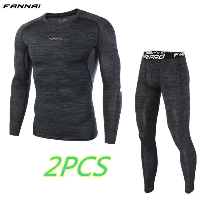Mens Run jogging Sportswear Sports Set Long t shirt,leggings,shorts Gym outdoor workout Tights clothing 3pcs/Sets