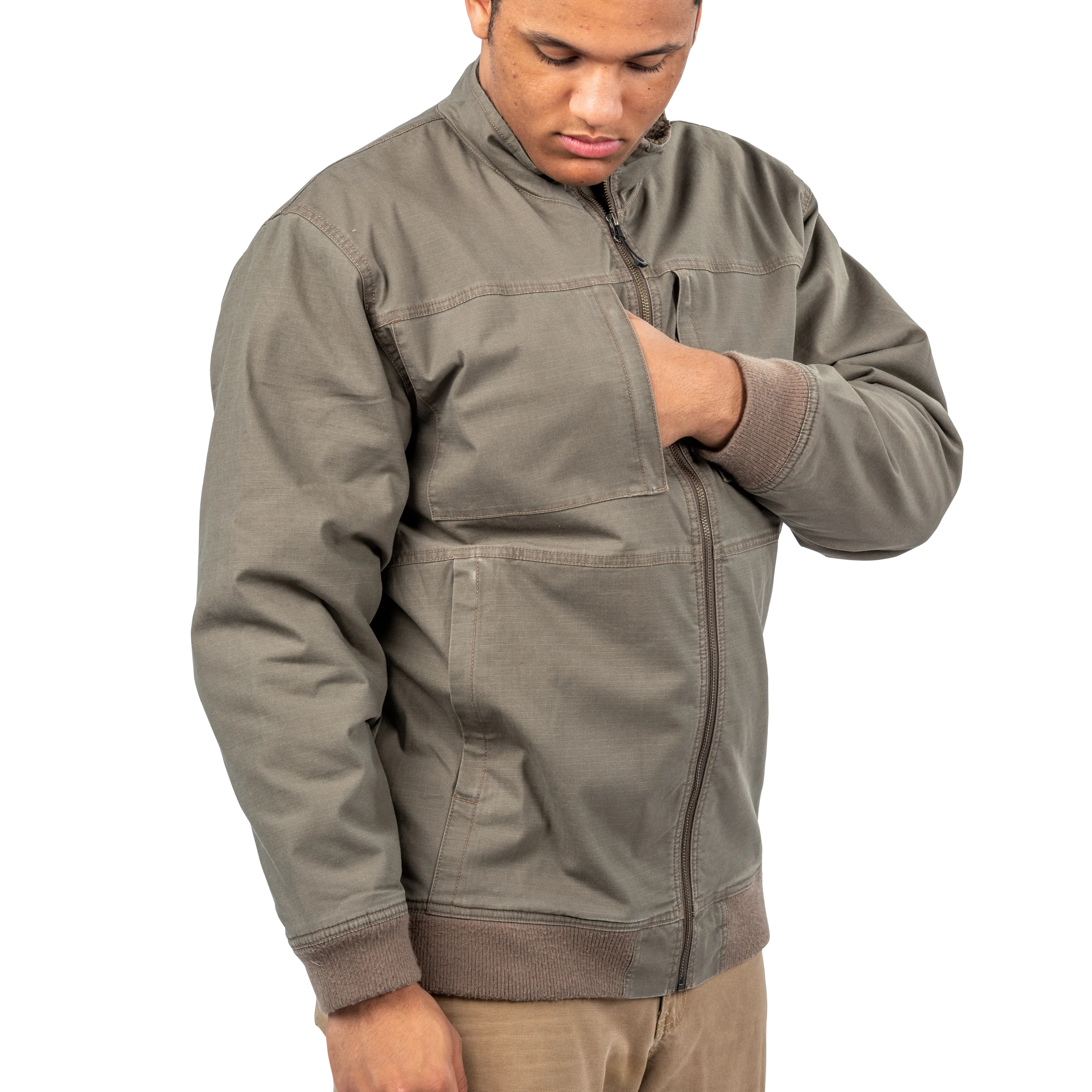 Men's Sherpa Lined Canvas Jacket