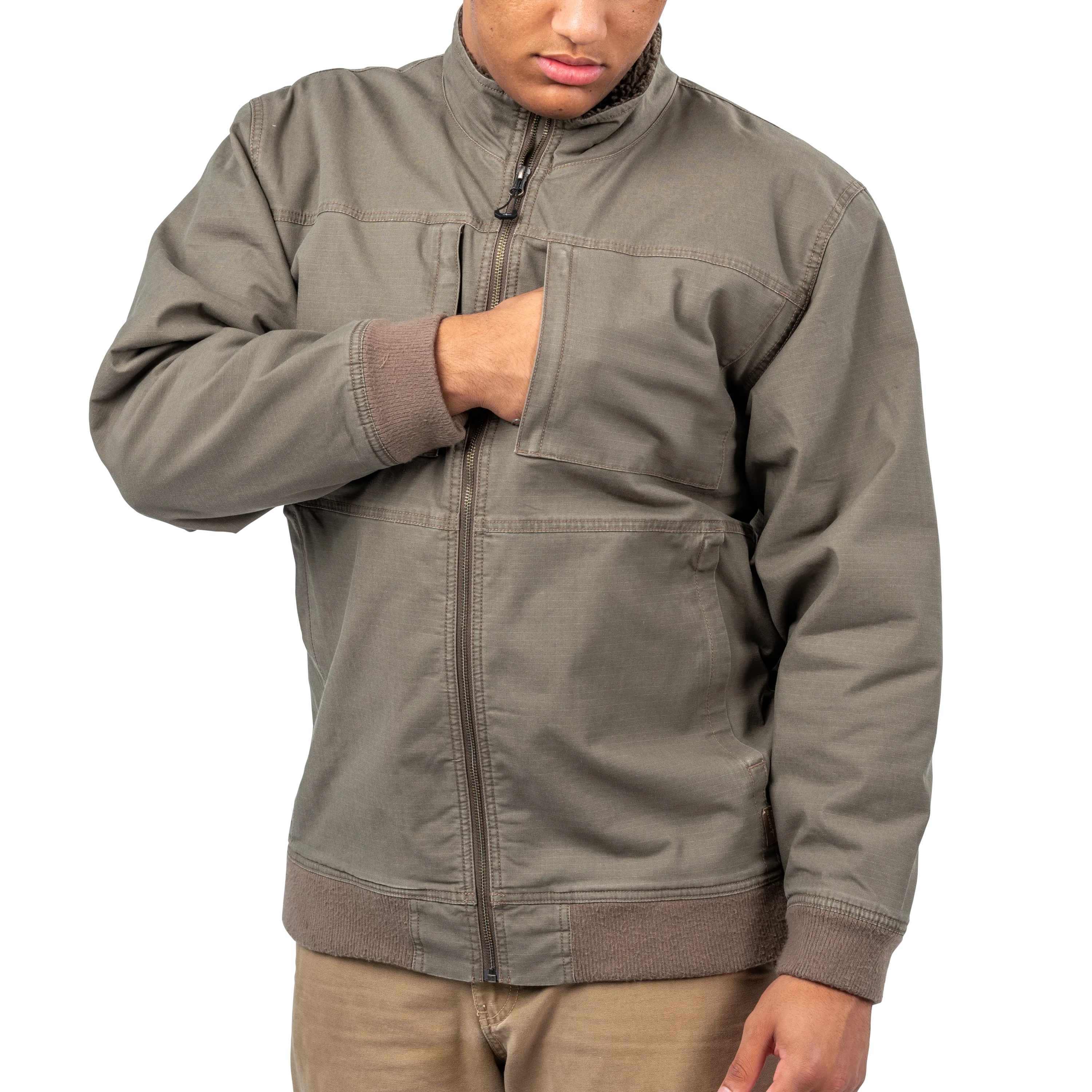 Men's Sherpa Lined Canvas Jacket