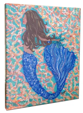 Mermaid B Canvas Wall Art