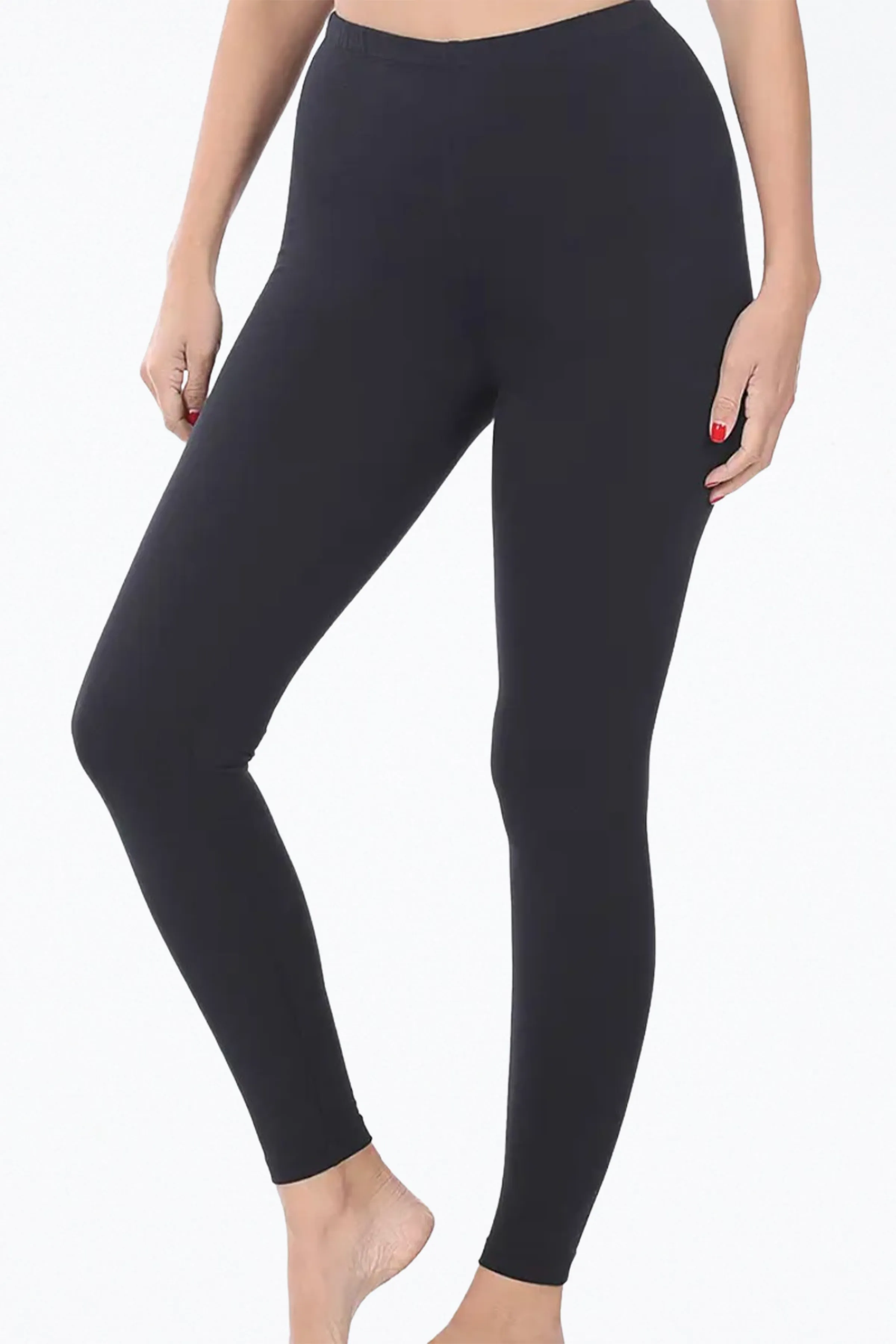 MID-RISE STRETCH-COTTON LEGGINGS