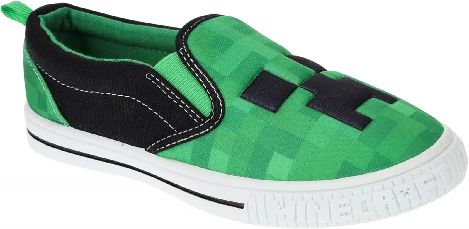 Minecraft Boys Creeper Slip-On Shoes 167594ccfccc65 Green 1