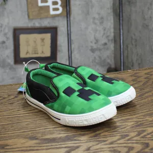 Minecraft Boys Creeper Slip-On Shoes 167594ccfccc65 Green 1
