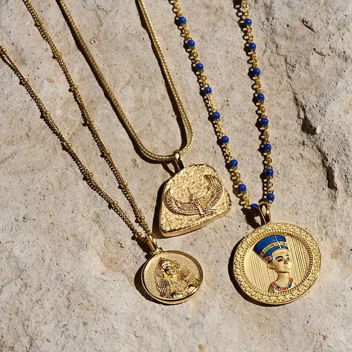 Mini AWE Goddess Coin Pendant w/ Chain, multiple styles