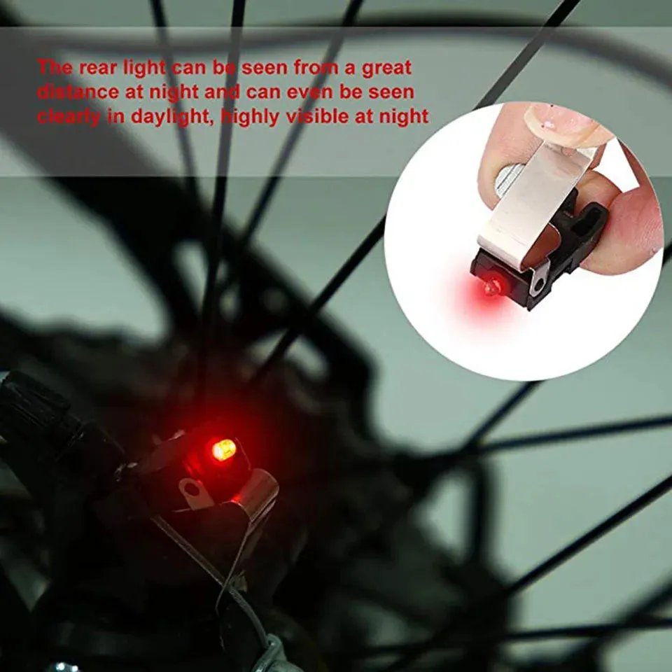 Mini Bicycle Brake Light Rear Tail Mount Bike Light  LED Cycling Bright Light Waterproof LED Brake Lamp Cycling Accessories