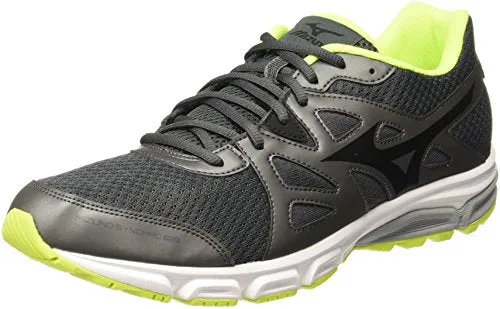 Mizuno Men Synchro Md Black/Yellow Running Shoes-7 UK/India (40.5 EU) (J1GE161814)