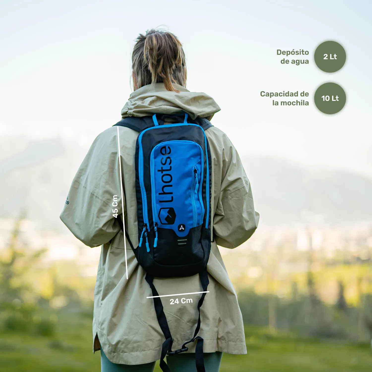 Mochila Outdoor HYDROROAD Azul   Bolsa de Agua Lhotse