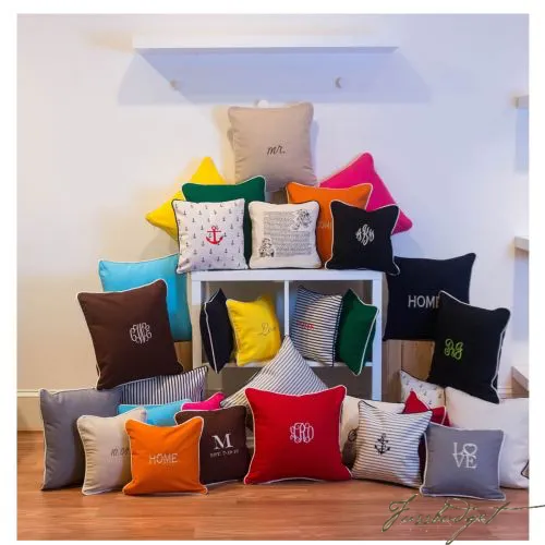 Monogrammed 20 x 20 Pillow