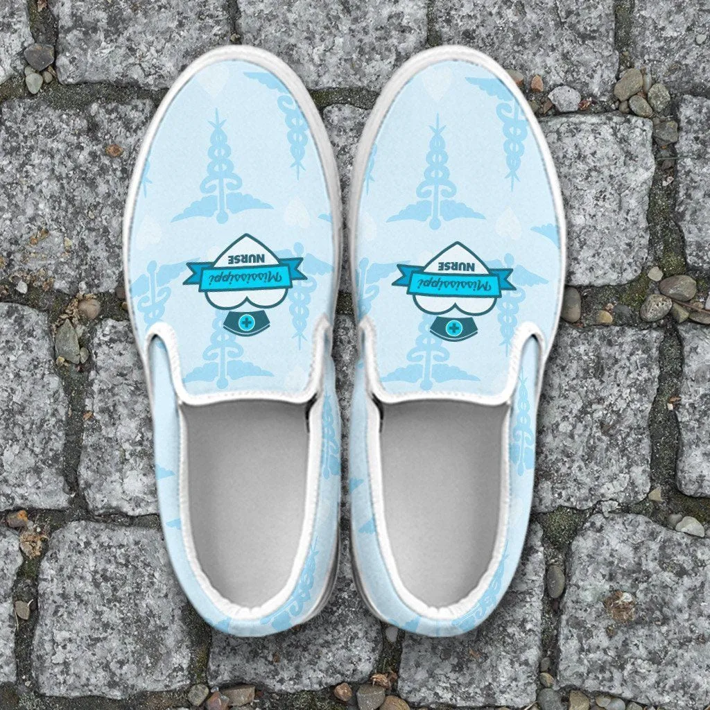 MS Nurse Blue Slip Ons