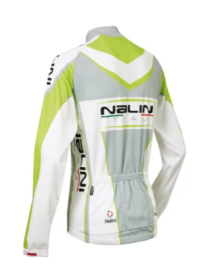 Nalini Stresa Long Sleeve Cycling Jersey - Italian Made - White / Green - £85