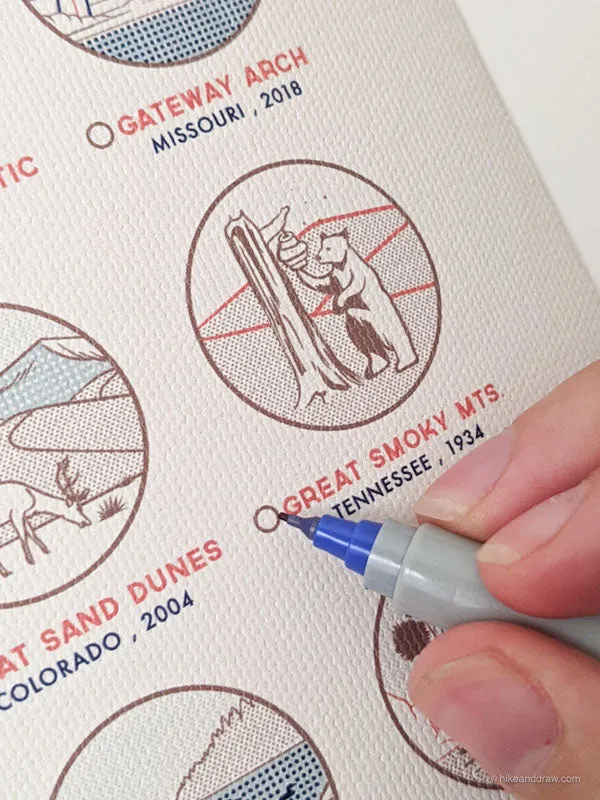 National Park Checklist