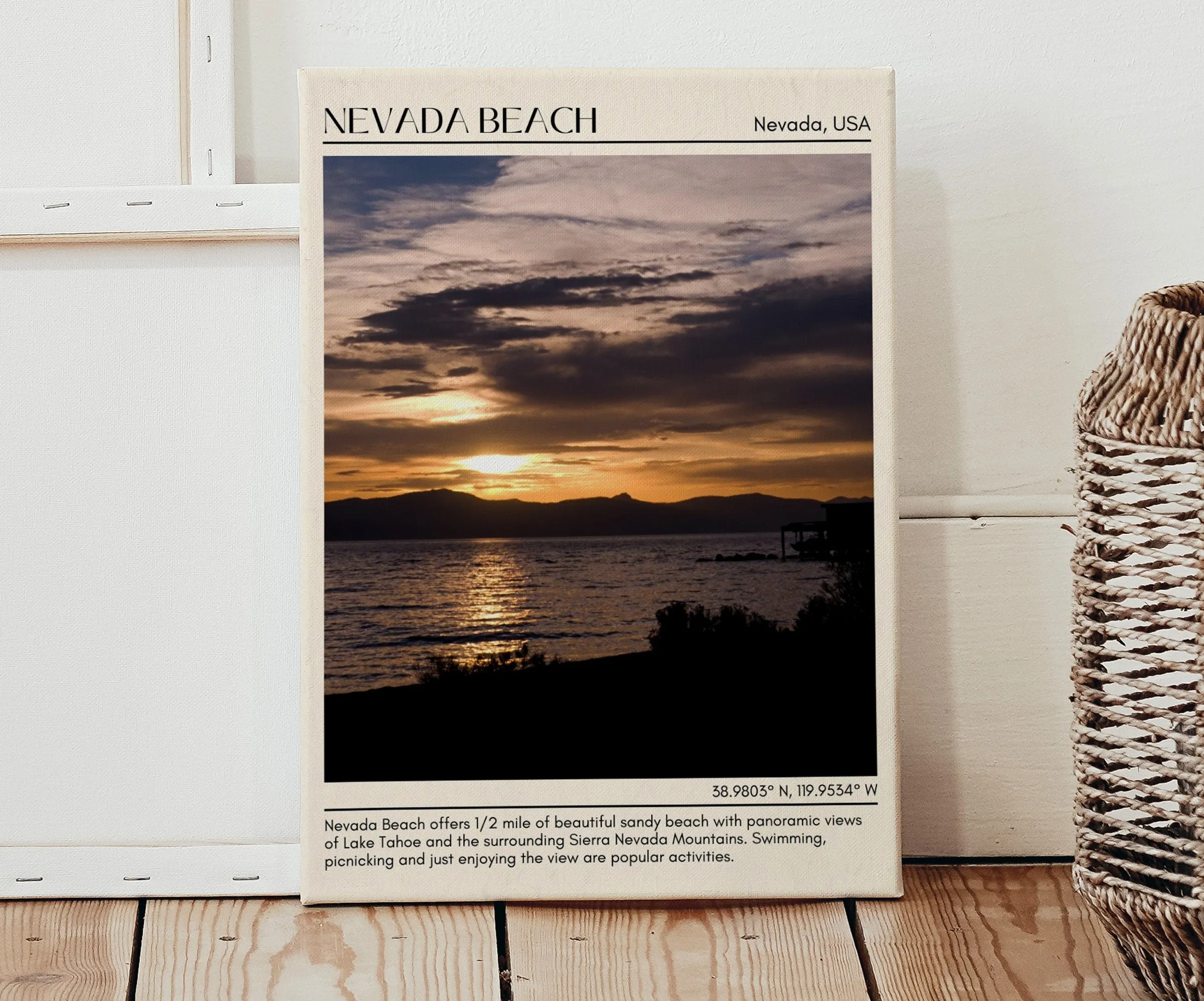 Nevada Beach Wall Canvas, USA