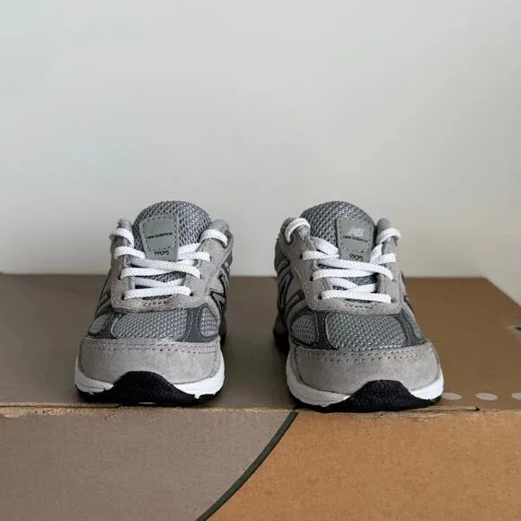 New Balance 990 V5 Grey/White Toddler Sneakers - SZ 4 C
