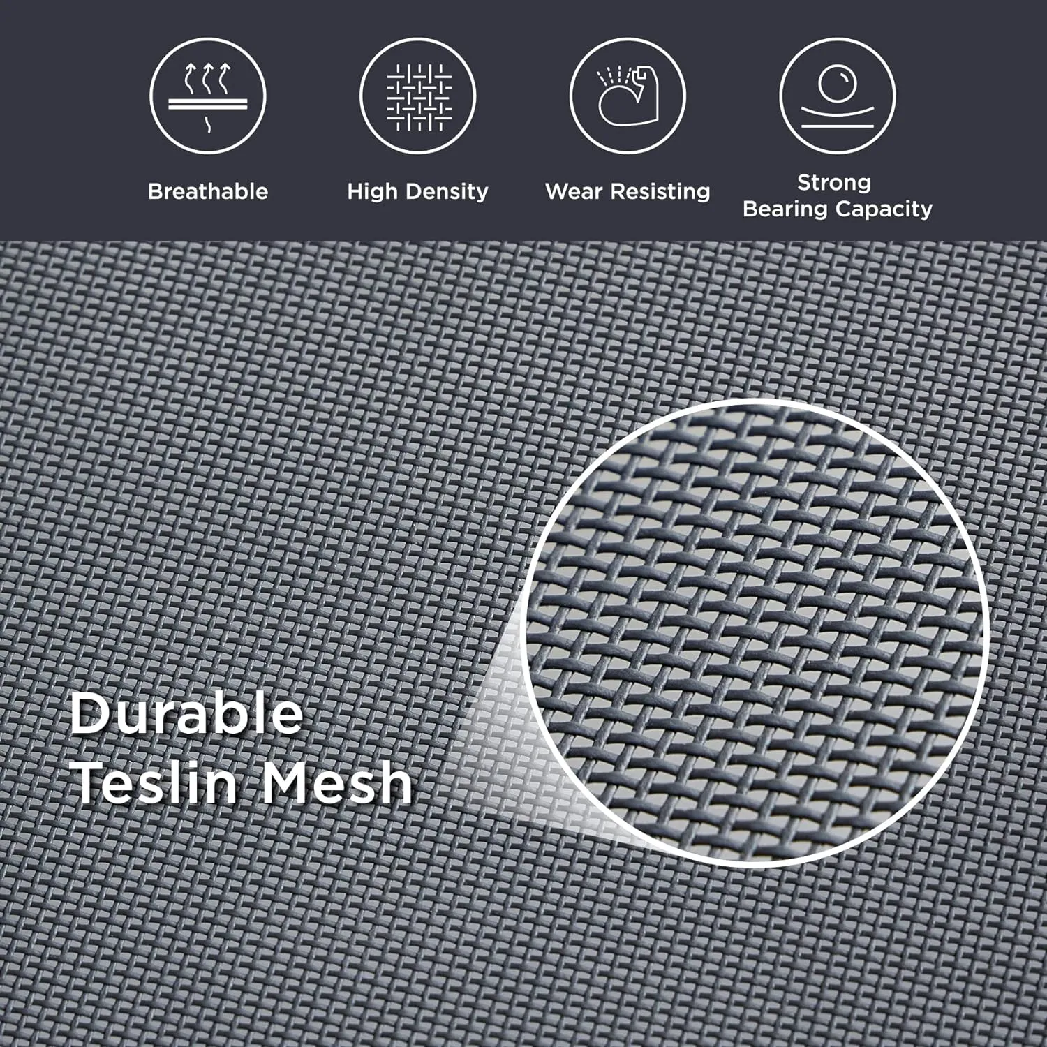 NEW Bedsure Large Indoor/Outdoor Elevated Pet Bed, Large, Portable Bed with Breathable Mesh, Grey, 49"