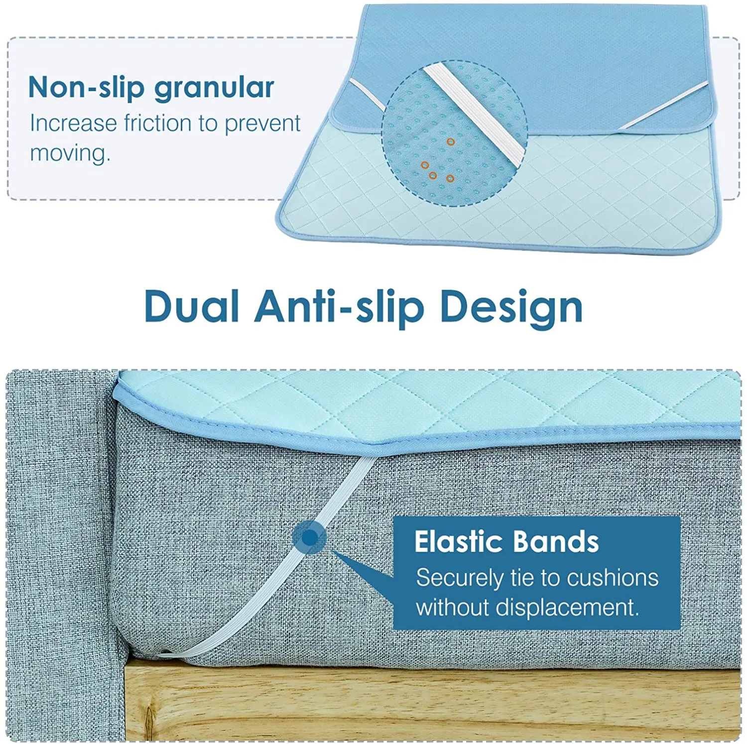 New Lewondr Washable Pet Mat, 47"x27" Reusable Self Cooling Blanket Pad Waterproof Non-Slip all sizes of pets Indoor/Outdoor Use Use - Blue! Also great for kennels, sofas, pet beds, car seats and outdoor shade