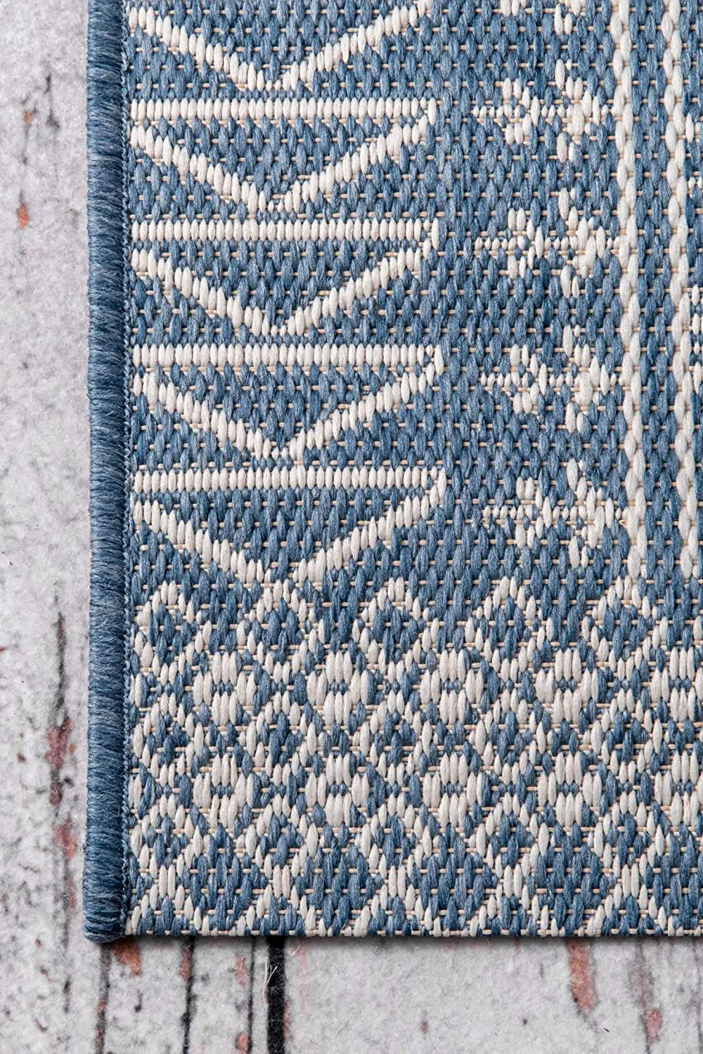 New nuLOOM Kandace Tribal Outdoor Runner Rug, 2' x 8', Blue