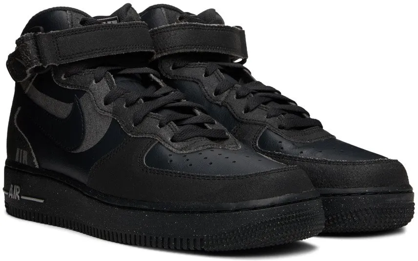 NIKE Black Air Force 1 Mid '07 Sneakers
