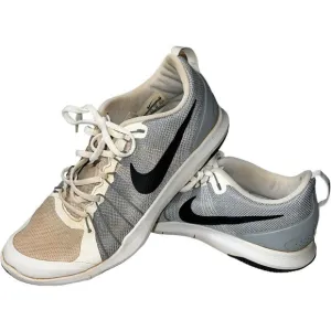 Nike Flex Train Aver Mens Running Shoes Size 9.5 Trainers Sneakers White &amp; Grey