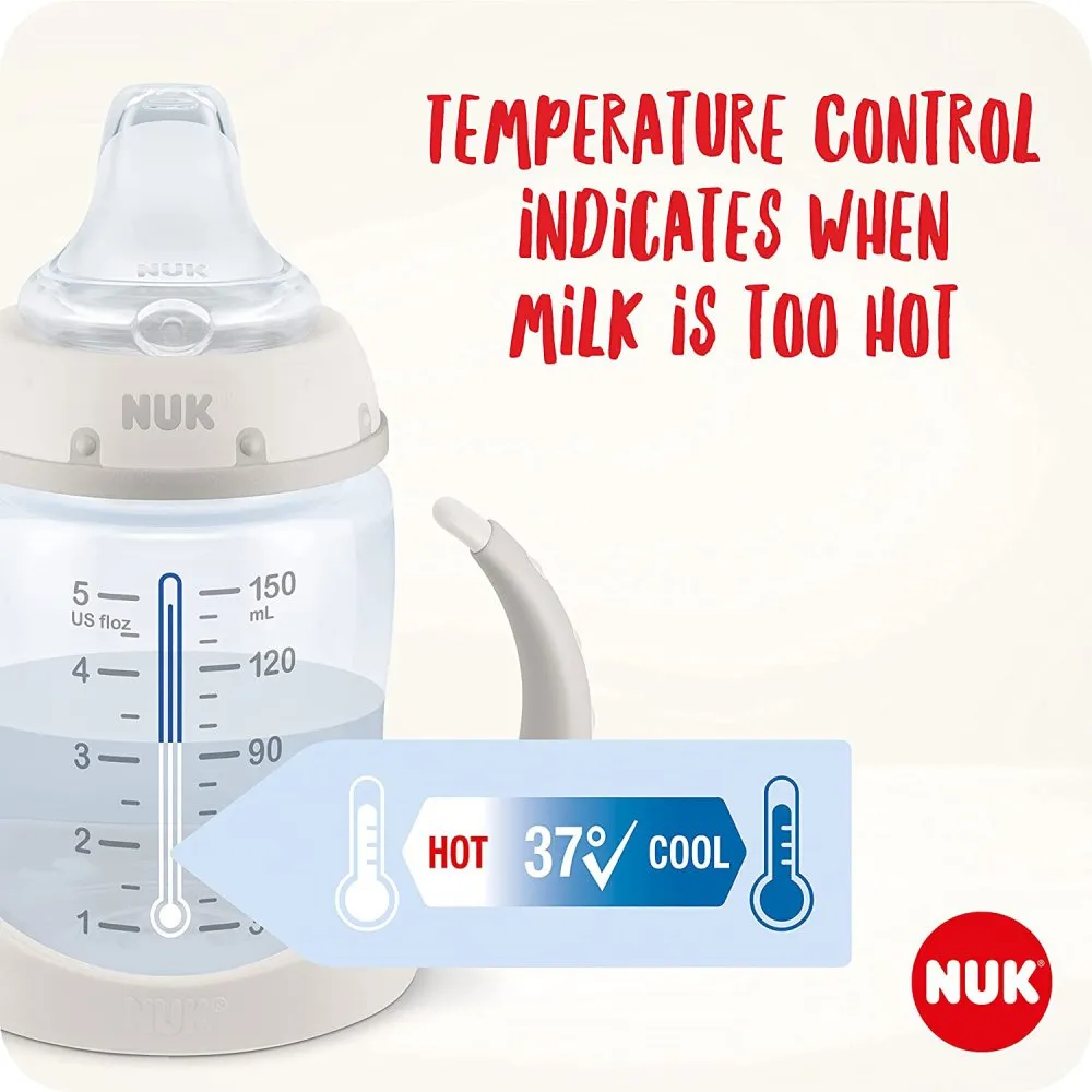 NUK Learner Bottle With Temperature Control Disney Mickey Black 6-18m