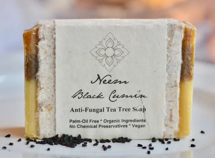 Organic Bar Soap: Neem Black Cumin Anti-Fungal Tea Tree