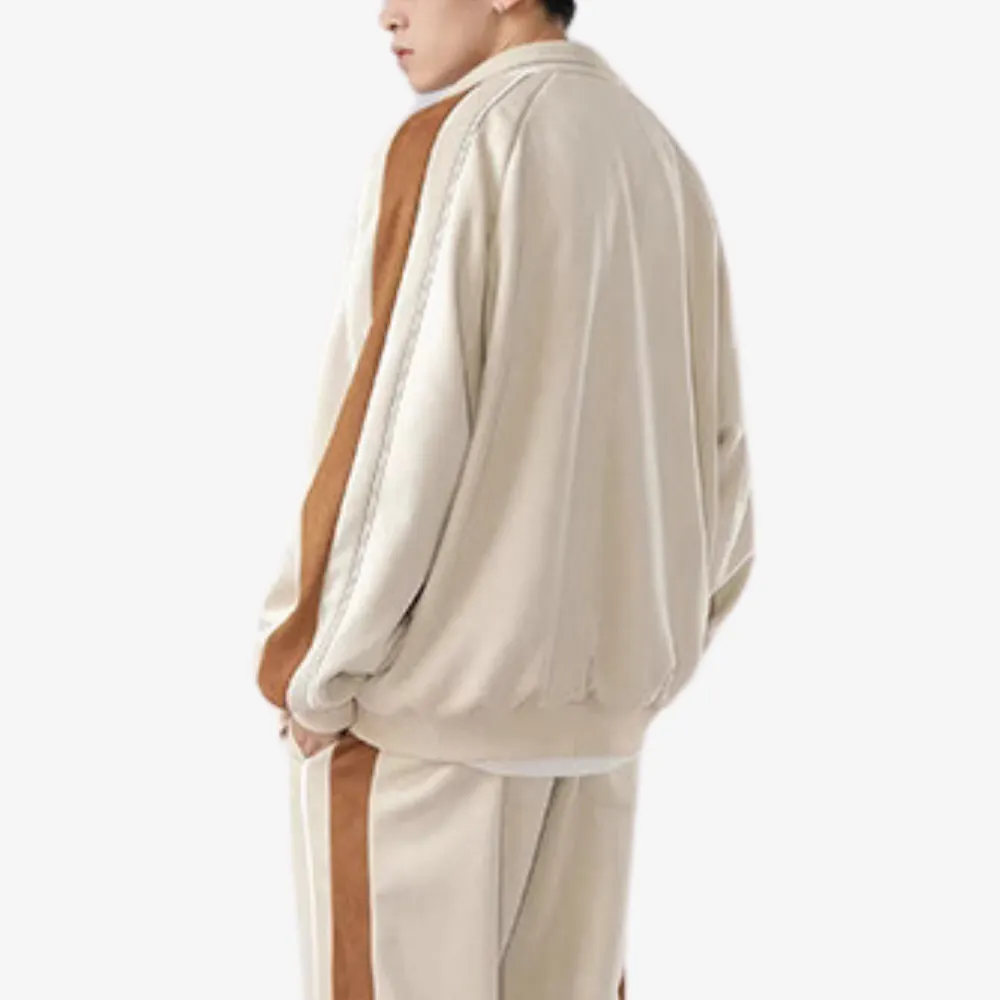 Outdoor Suede Reflective Stripe Jacket