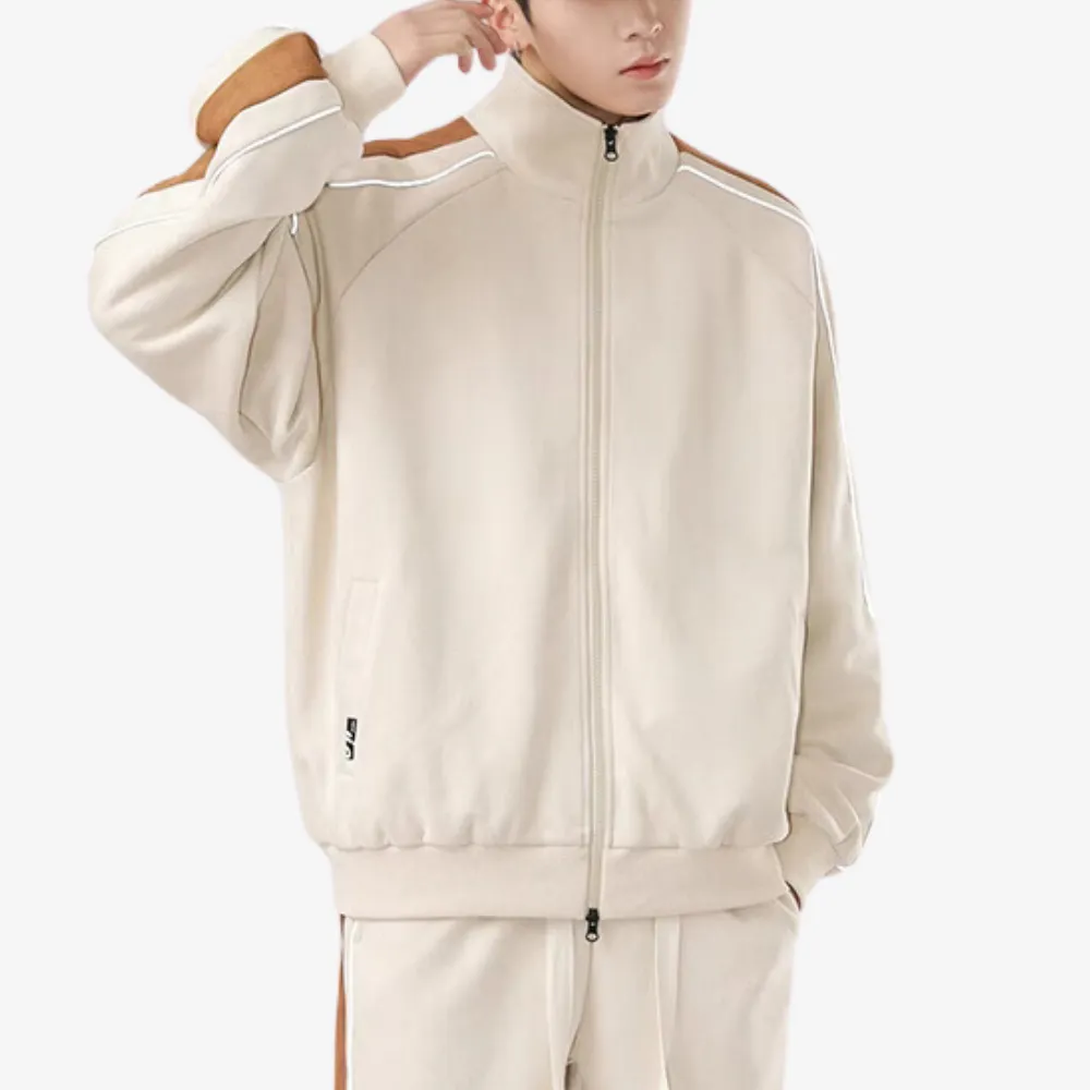 Outdoor Suede Reflective Stripe Jacket