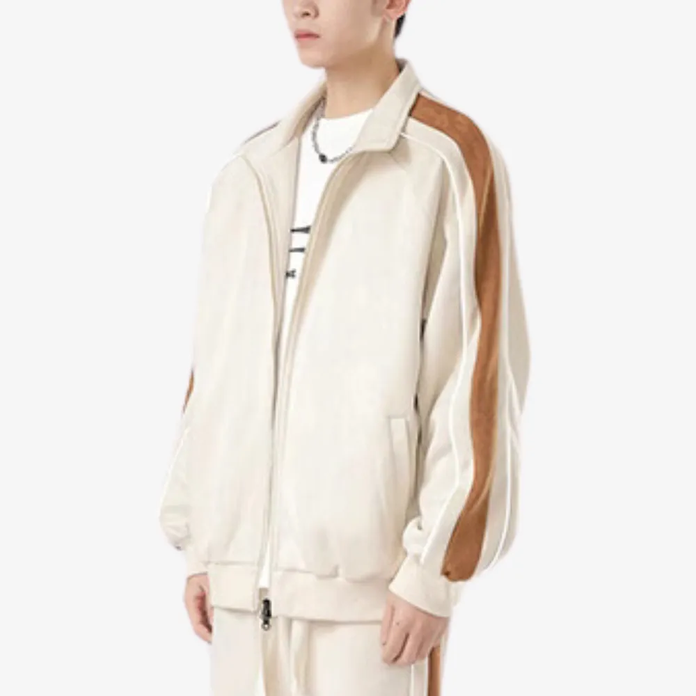 Outdoor Suede Reflective Stripe Jacket