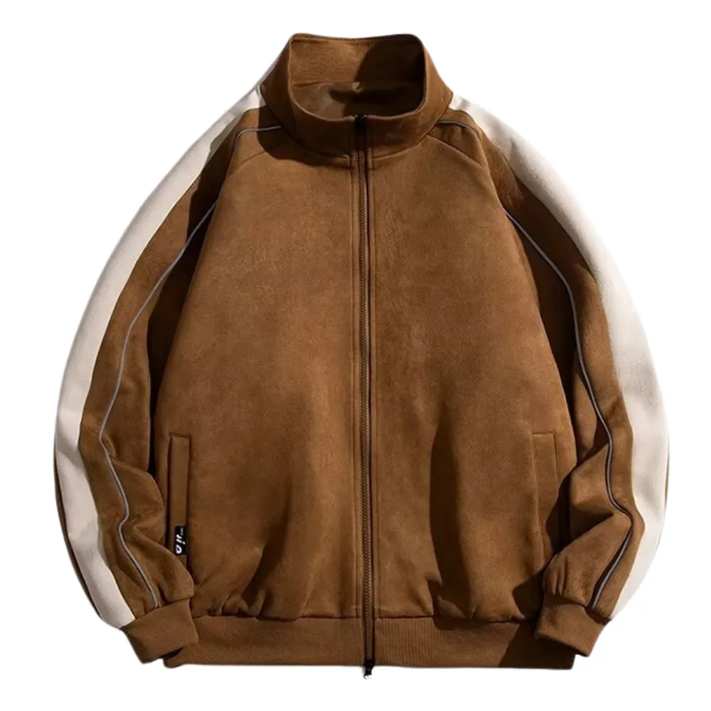 Outdoor Suede Reflective Stripe Jacket