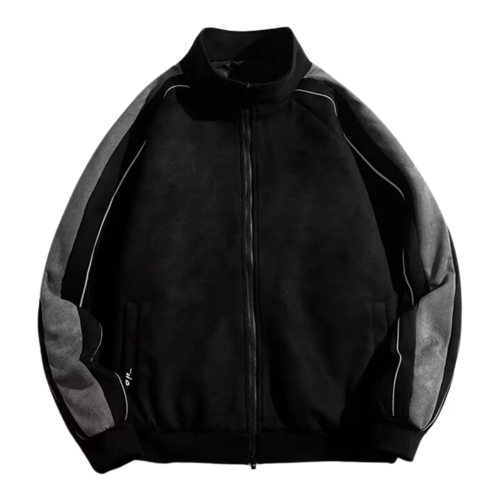 Outdoor Suede Reflective Stripe Jacket