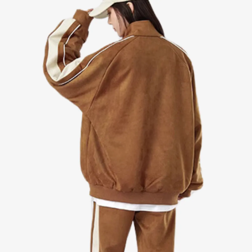 Outdoor Suede Reflective Stripe Jacket