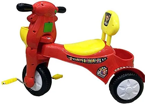 Panda Baby Product HK World Happy Birthday Tricycle with Music with Lights (Red)