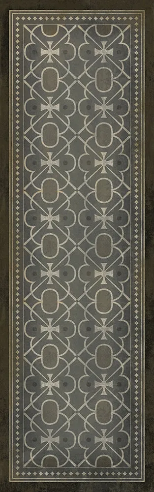 Pattern 05 "The River Thames" Vinyl Floorcloth - Spicher & Co.