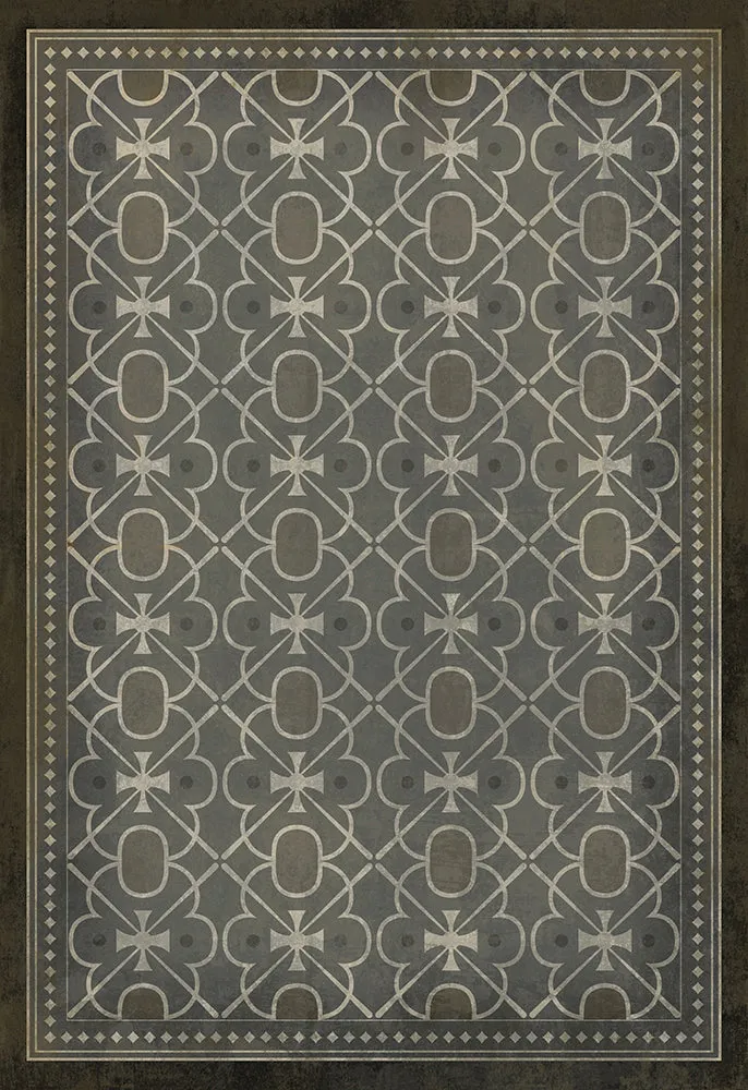 Pattern 05 "The River Thames" Vinyl Floorcloth - Spicher & Co.