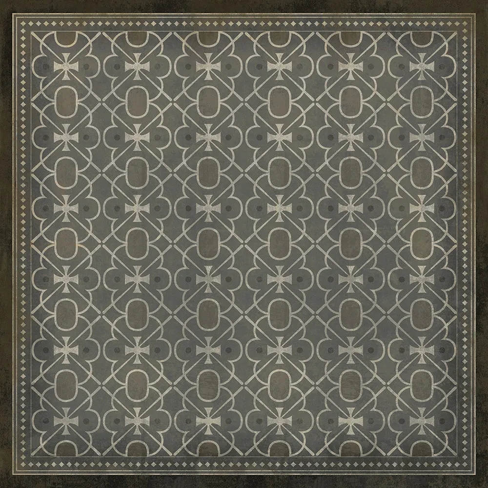 Pattern 05 "The River Thames" Vinyl Floorcloth - Spicher & Co.